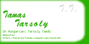 tamas tarsoly business card